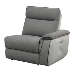 Maroni Gray Power Double Reclining Loveseat w/ Center Console - Ornate Home