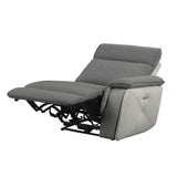 Maroni Gray Power Double Reclining Loveseat w/ Center Console - Ornate Home