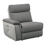 Maroni Gray Power Double Reclining Sofa - Ornate Home