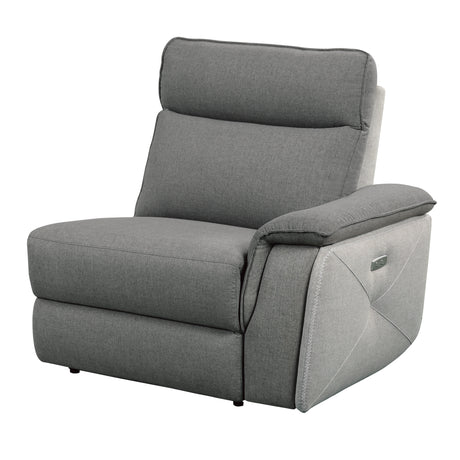 Maroni Gray Power Double Reclining Sofa - Ornate Home
