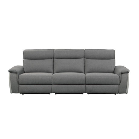 Maroni Gray Power Double Reclining Sofa - Ornate Home