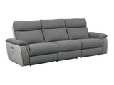 Maroni Gray Power Double Reclining Sofa - Ornate Home