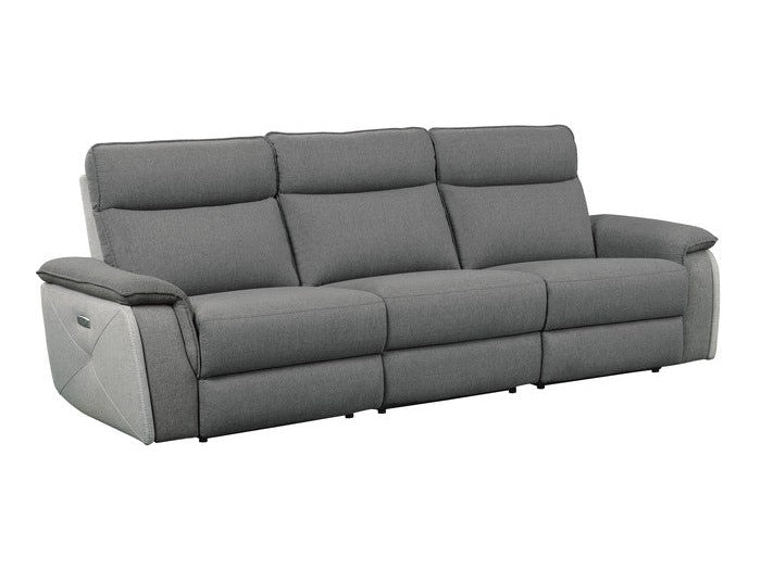 Maroni Gray Power Double Reclining Sofa - Ornate Home