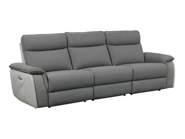 Maroni Gray Power Double Reclining Sofa - Ornate Home