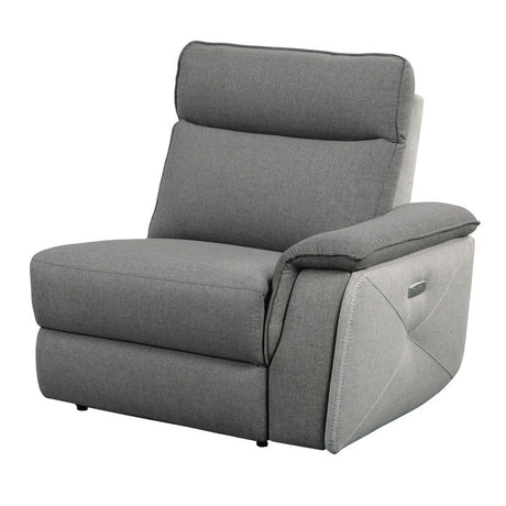 Maroni Gray Power Double Reclining Sofa - Ornate Home