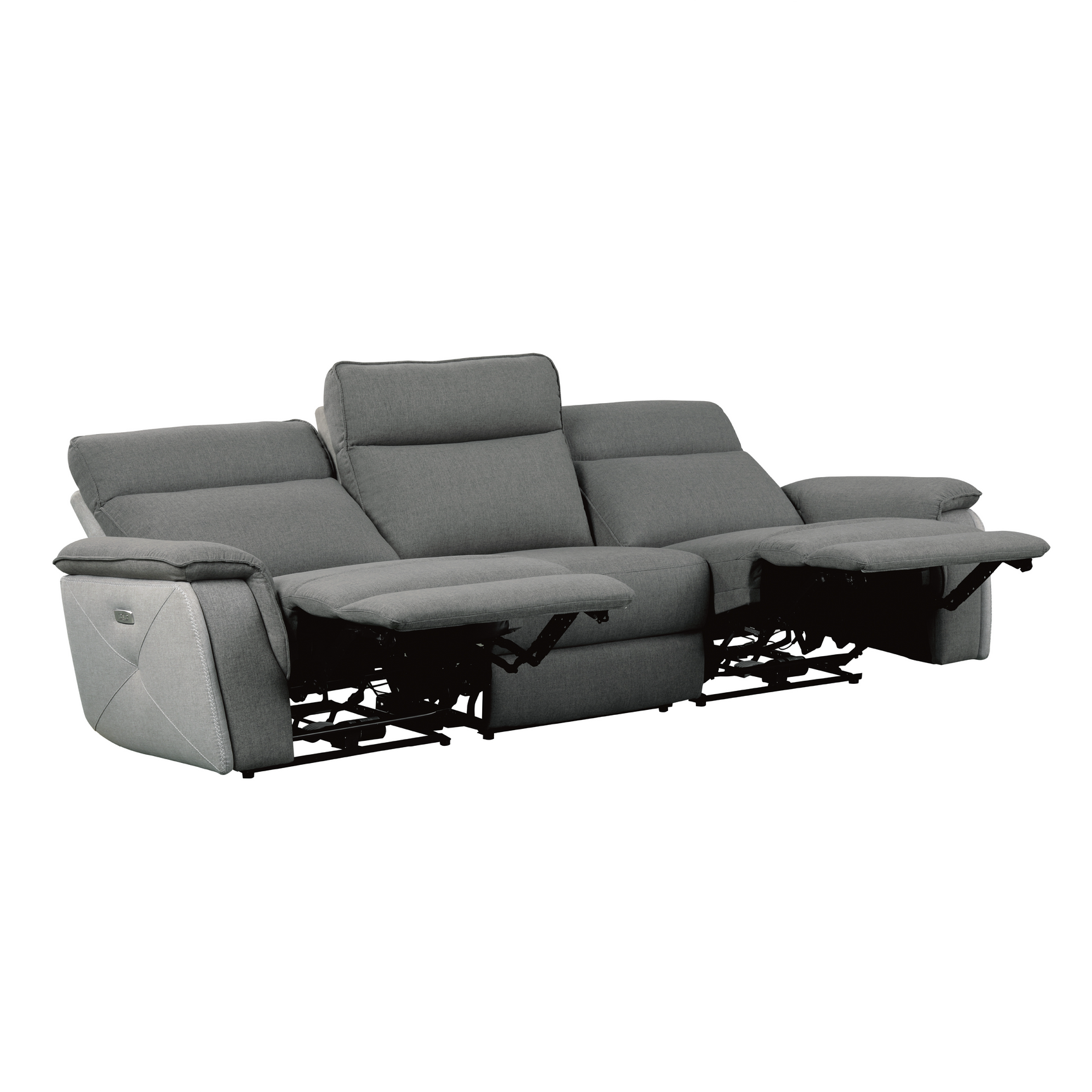 Maroni Gray Power Reclining Sofa and Loveseat - Ornate Home