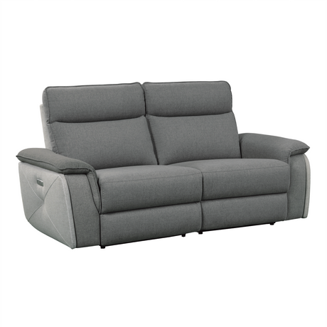 Maroni Gray Power Reclining Sofa and Loveseat - Ornate Home