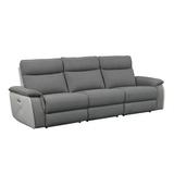 Maroni Gray Power Reclining Sofa and Loveseat - Ornate Home