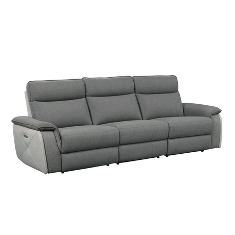 Maroni Gray Power Reclining Sofa and Loveseat - Ornate Home