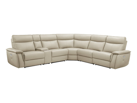 Maroni Taupe 6-Piece Modular Power Reclining Sectional - Ornate Home
