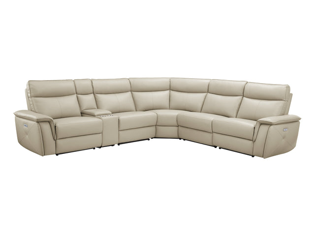 Maroni Taupe 6-Piece Modular Power Reclining Sectional - Ornate Home