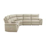 Maroni Taupe 6-Piece Modular Power Reclining Sectional - Ornate Home