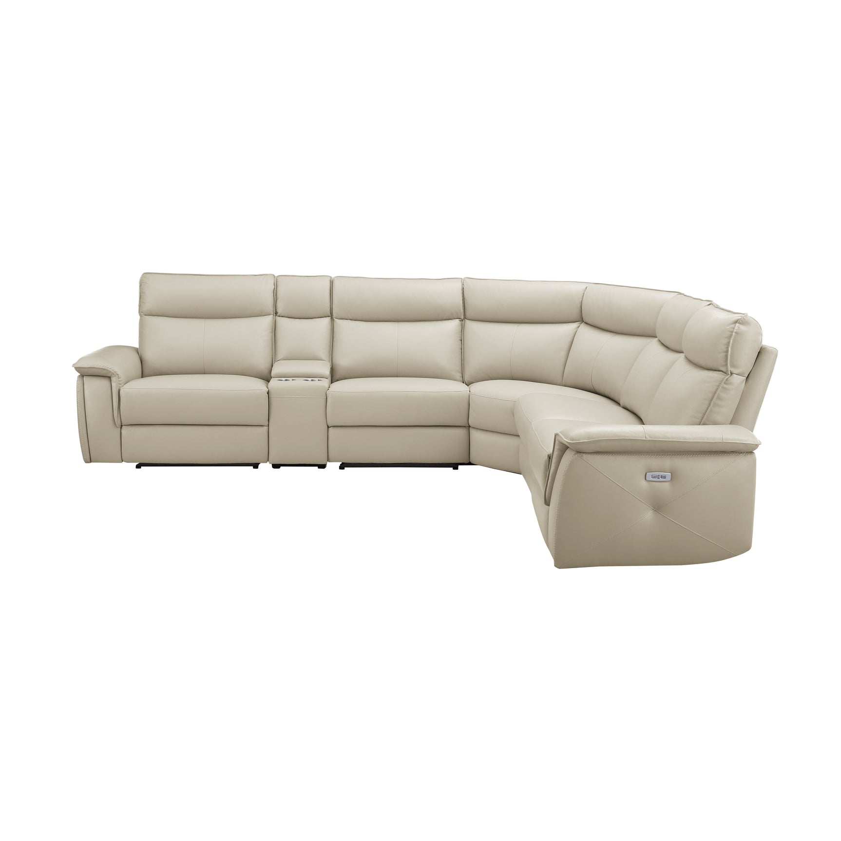 Maroni Taupe 6-Piece Modular Power Reclining Sectional - Ornate Home