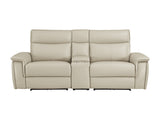 Maroni Taupe Power Double Reclining Loveseat (Console) - Ornate Home