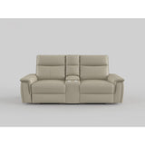 Maroni Taupe Power Double Reclining Loveseat (Console) - Ornate Home