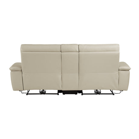 Maroni Taupe Power Double Reclining Loveseat (Console) - Ornate Home