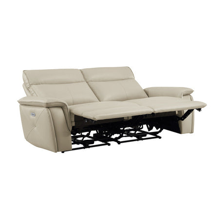 Maroni Taupe Power Double Reclining Loveseat - Ornate Home