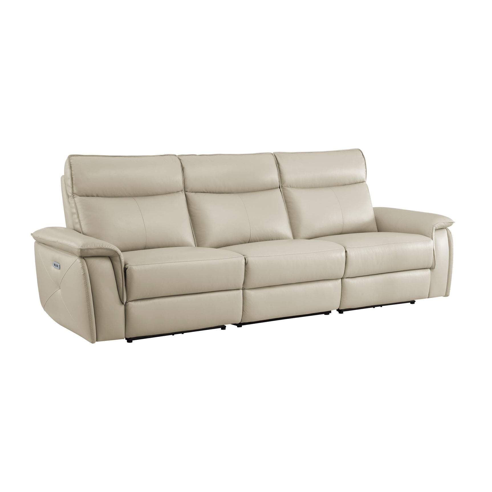 Maroni Taupe Power Double Reclining Sofa - Ornate Home