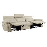 Maroni Taupe Power Double Reclining Sofa - Ornate Home