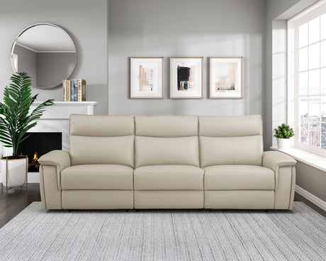 Maroni Taupe Power Double Reclining Sofa - Ornate Home