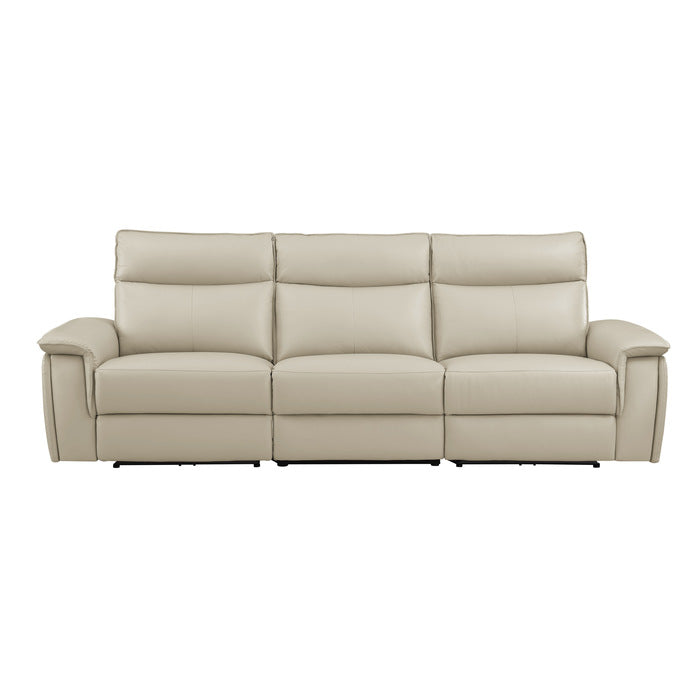 Maroni Taupe Power Double Reclining Sofa - Ornate Home