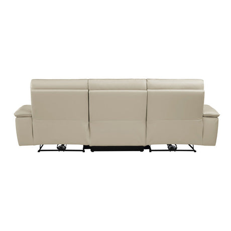 Maroni Taupe Power Double Reclining Sofa - Ornate Home