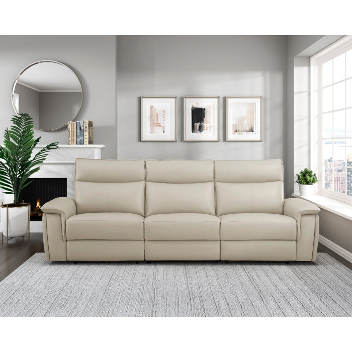 Maroni Taupe Power Double Reclining Sofa - Ornate Home
