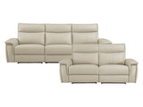 Maroni Taupe Power Reclining Sofa and Loveseat - Ornate Home