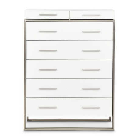Marquee Cloud White 7-Drawer Chest - Ornate Home