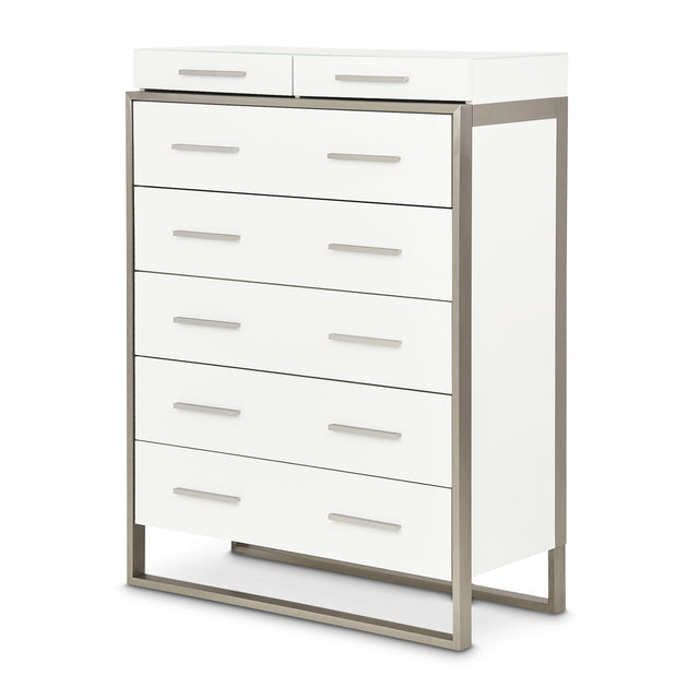 Marquee Cloud White 7-Drawer Chest - Ornate Home