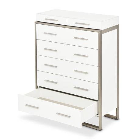 Marquee Cloud White 7-Drawer Chest - Ornate Home