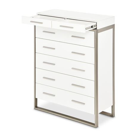 Marquee Cloud White 7-Drawer Chest - Ornate Home