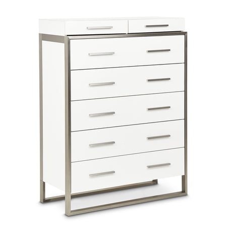 Marquee Cloud White 7-Drawer Chest - Ornate Home