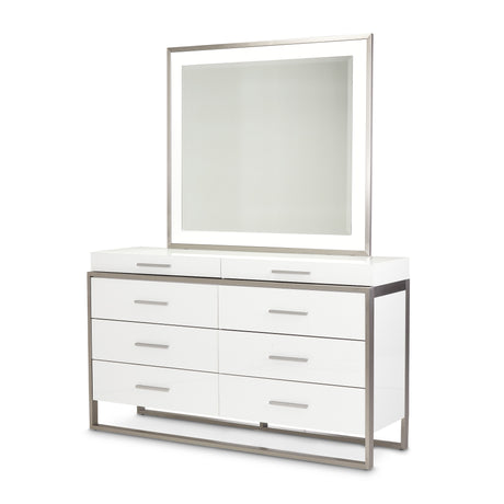Marquee Cloud White Dresser with Mirror - Ornate Home