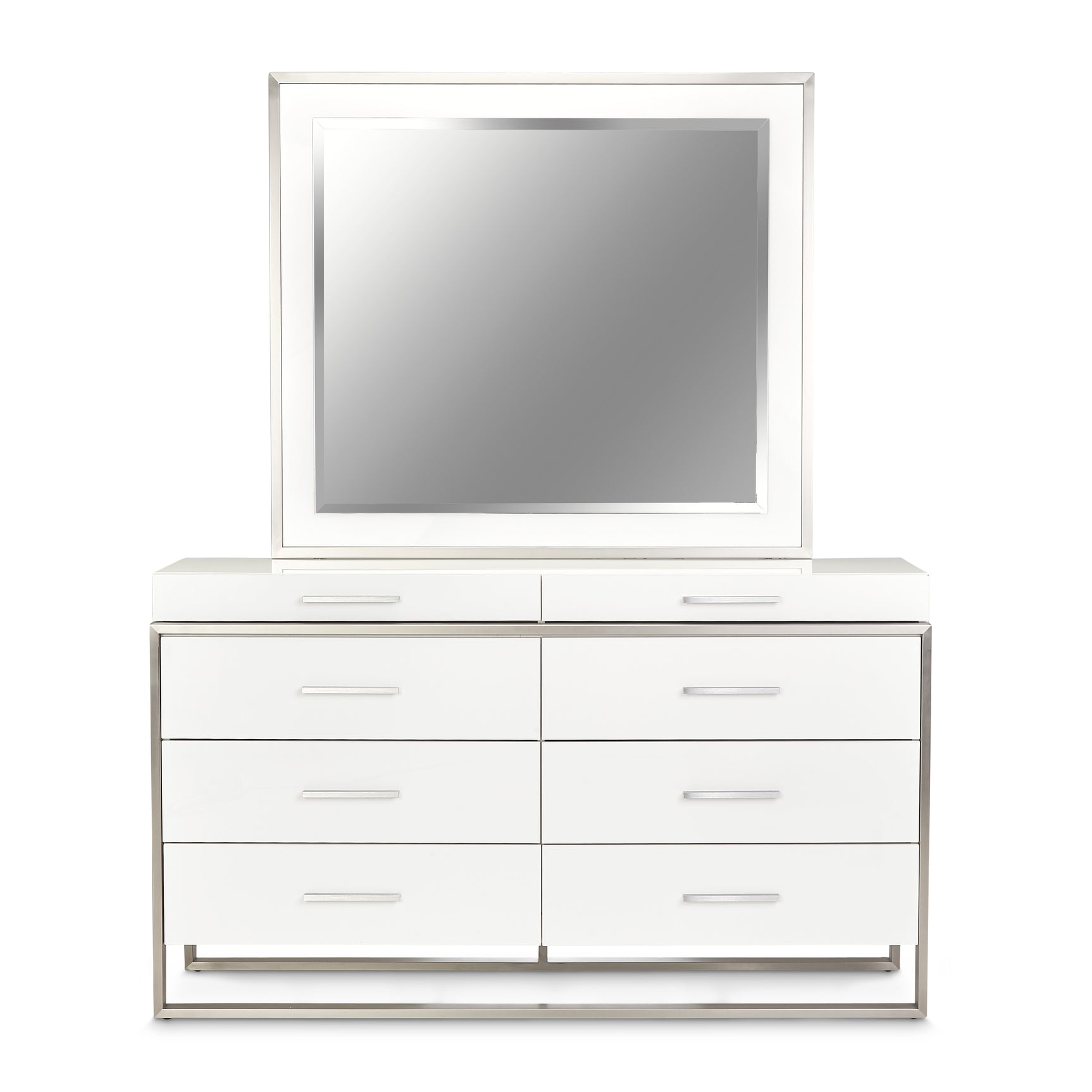 Marquee Cloud White Dresser with Mirror - Ornate Home