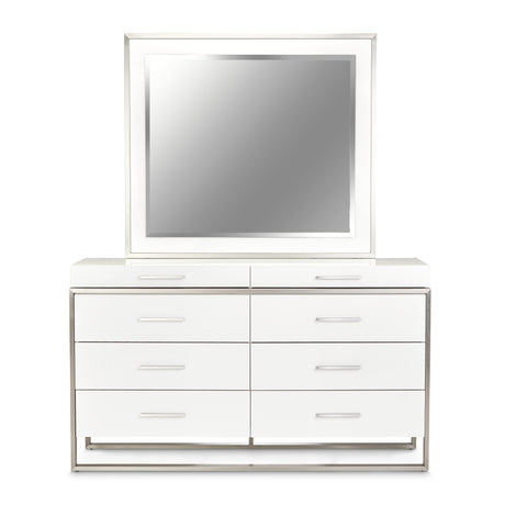 Marquee Cloud White Dresser with Mirror - Ornate Home