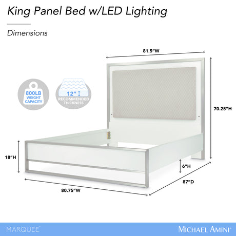 Marquee Cloud White Eastern King Panel Bed - Ornate Home