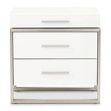 Marquee Cloud White Nightstand - Ornate Home