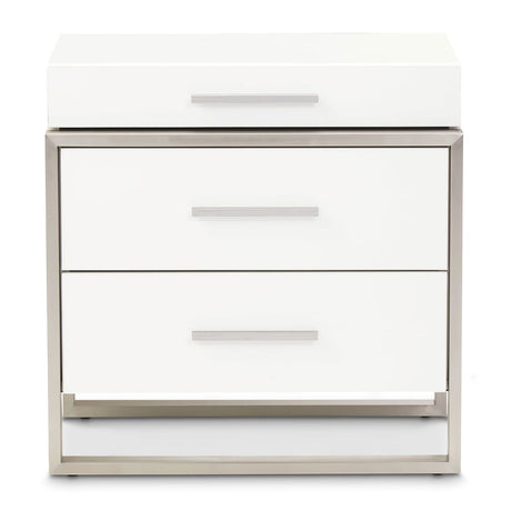 Marquee Cloud White Nightstand - Ornate Home