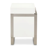 Marquee Cloud White Nightstand - Ornate Home
