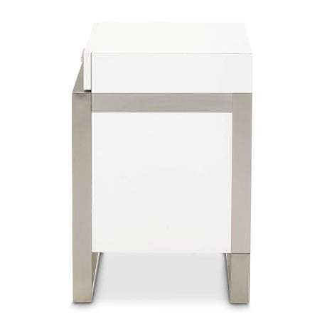 Marquee Cloud White Nightstand - Ornate Home