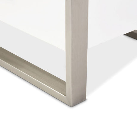 Marquee Cloud White Nightstand - Ornate Home