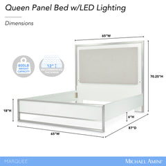 Marquee Cloud White Panel Bed - Ornate Home