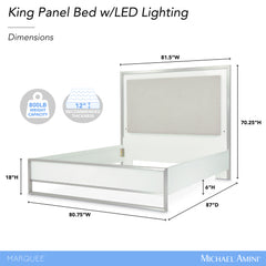 Marquee Cloud White Panel Bed - Ornate Home