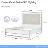 Marquee Cloud White Queen Panel Bed - Ornate Home