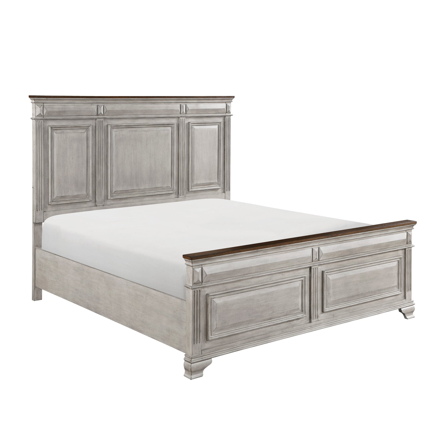 Marquette Brown/Gray Eastern King Bed - Ornate Home
