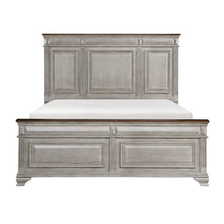 Marquette Brown/Gray Eastern King Bed - Ornate Home