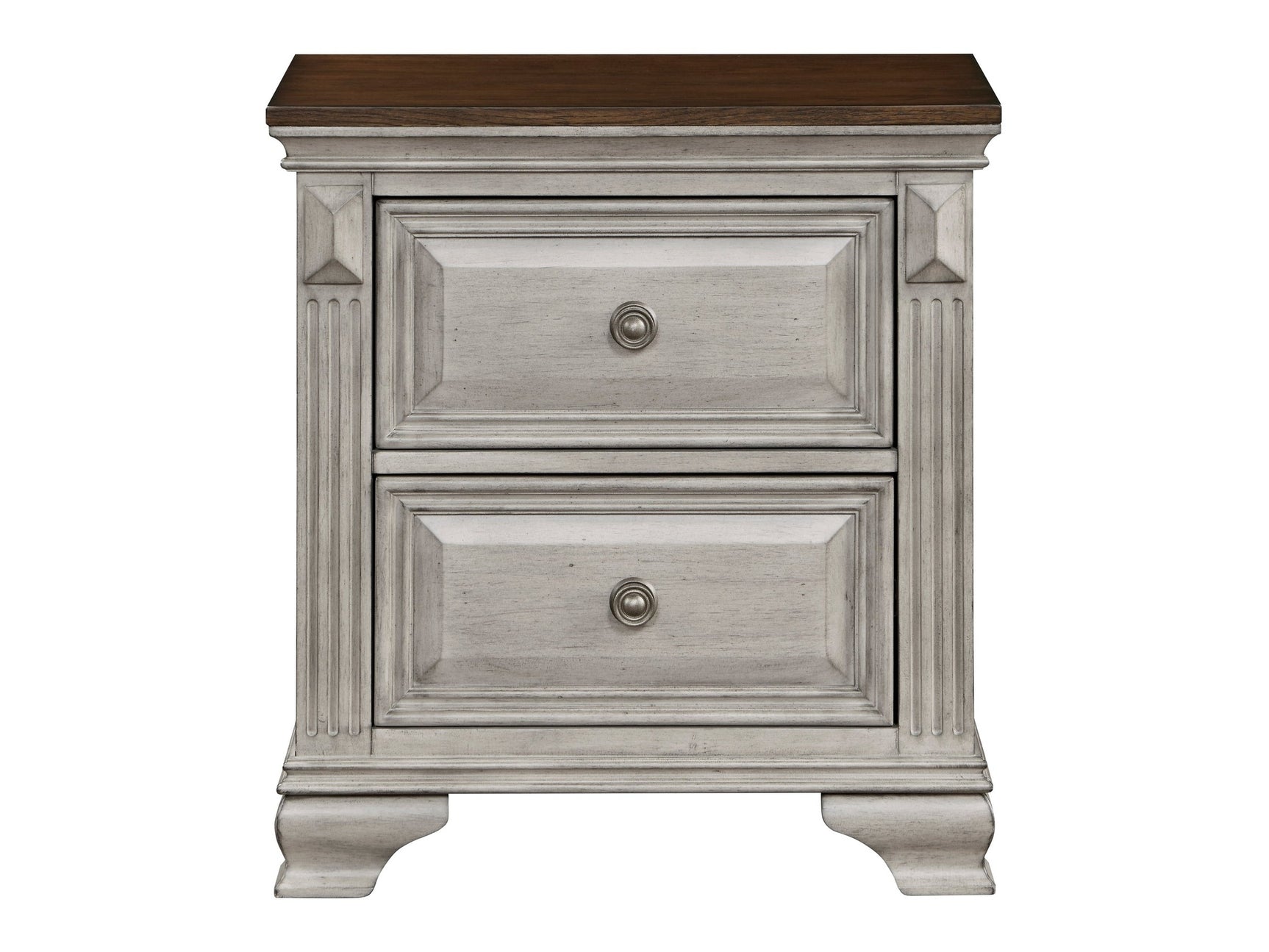 Marquette Brown/Gray Nightstand - Ornate Home