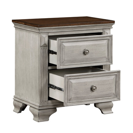 Marquette Brown/Gray Nightstand - Ornate Home