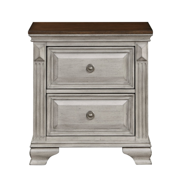 Marquette Brown/Gray Nightstand - Ornate Home